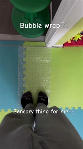Walking on large bubble wrap is a sensory experience I really enjoy. I can’t explain why. 🤷🏼‍♂️