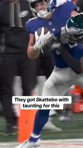 Cam Skattebo got called for taunting after this play 🎥: NFL on Prime Video | NFL on FOX