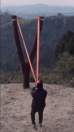 Epic Power! Giant Slingshot Drawing & Firing Demo