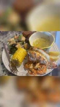 Lobster 🦞 Garlic 🧄 & Herb 🍤 Shrimp Plate Home Edition…. #foodie #foryou #food #seafood