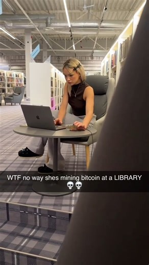 Mining bitcoin at a library?! 😳 #cryptocommunity #electronics #tech #solomining #oneshotminer