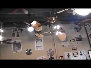 Fanimation Fan Museum, Upper Level - setting the fans back to low after testing