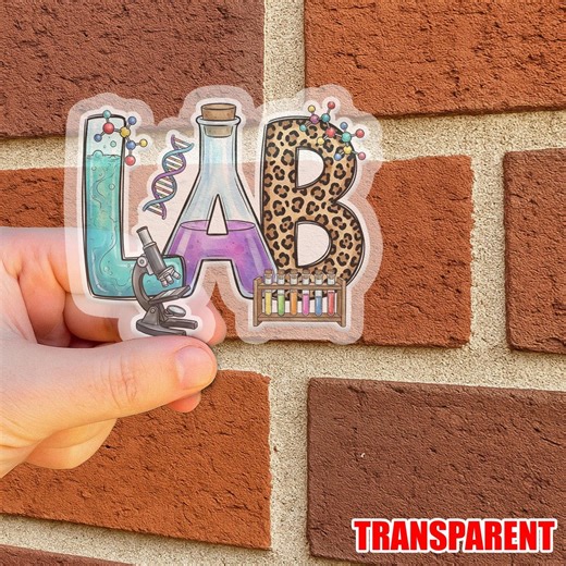 Lab Laboratory Sticker, Lab Tech Scientist Decal, Funny Lab Life Sticker, Lab Week Gift Idea, Medical Science Appreciation Gift OIOU05 - Etsy