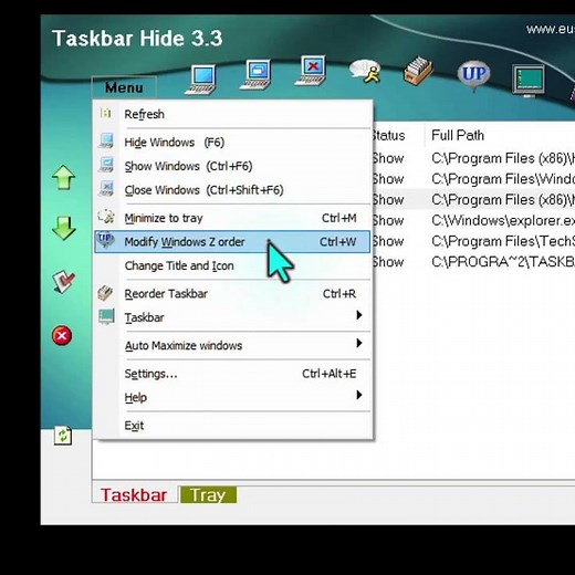 How to hide apps from the taskbar with Taskbar Hide (free)