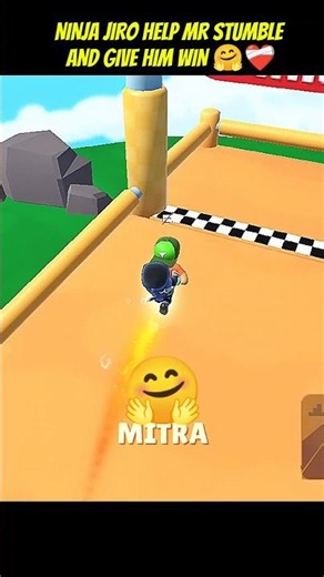 Ninja Jiro Help Mr Stumble And Give Him Win 🤗❤️‍🩹 #stumbleguys #fyp