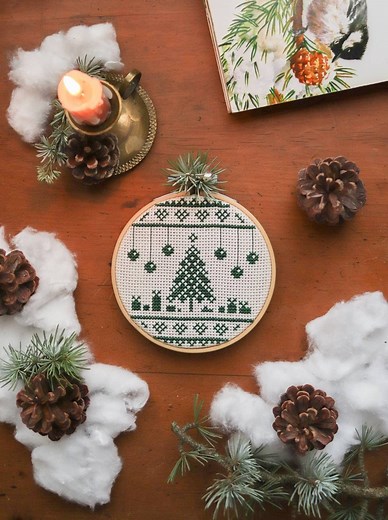 Christmas Tree Cross Stitch Pattern, Christmas Ornament Cross Stitch Pattern, Small Christmas Cross Stitch Pattern, Cross Stitch Pattern Pdf - Etsy