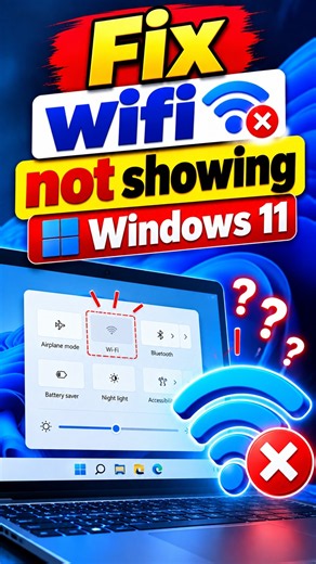 How To Fix WiFi Not Showing Up on Windows 11 Laptop ( 2026 )
