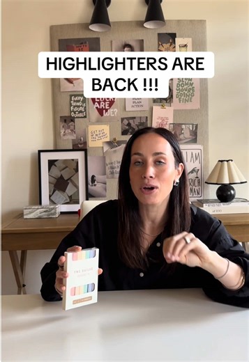 Our Highlighter Set is BACK and we’ve made some improvements 👏 she’s got 7 colors now instead 6, she’s vibrant (!) but still more muted than other highlighters, and still created just for our planner pages! #aesthetichighlighters #plannertok #highlighter #highlighters