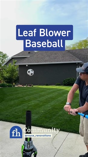 293K views · 108 reactions | @royce_renovations found a new way to practice his swing using a leaf blower and a baseball. Backyard fun at its finest with the whole family! #diy #baseball #leafblower #yardgames #familyhandyman | Family Handyman | Facebook
