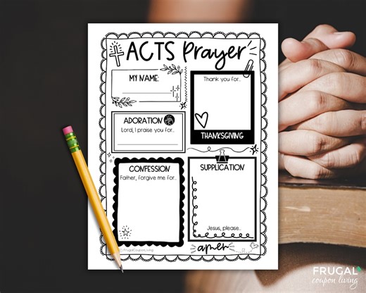 ACTS Method of Prayer Worksheet for Kids, Acts Prayer Journal Printable PDF, Pray with A.C.T.S. Method, How to Pray Sunday School Activities - Etsy Sverige