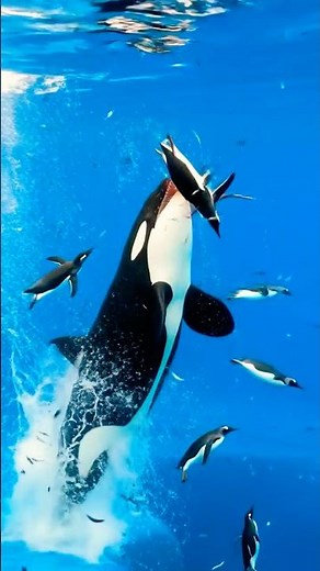 Penguin's Wild Escape From a Hungry Orca!
