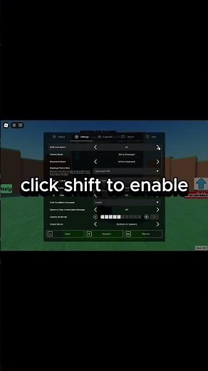 How to turn on shift lock in roblox #trending #roblox #newupdateinrobloxbedwars #automobile #gaming