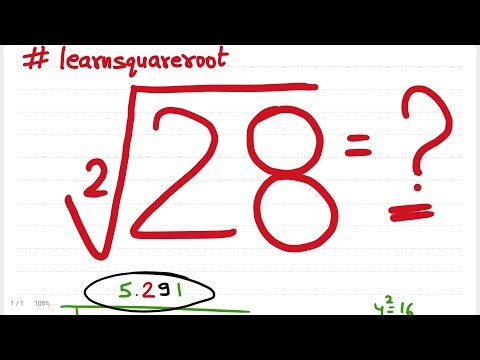 square root of 28 | long division method | square root of non perfect square | √28 |
