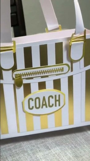 How To Make A Cardstock Handbag Purse #shorts