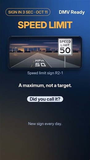 Speed Limit Sign Meaning in 3 Seconds #Shorts
