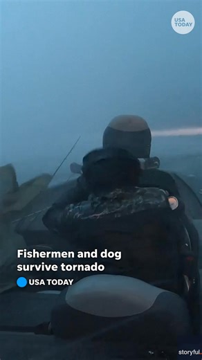 23K views · 130 reactions | A fisherman and dog were luckily uninjured after they faced an F-3 tornado | USA TODAY | Facebook
