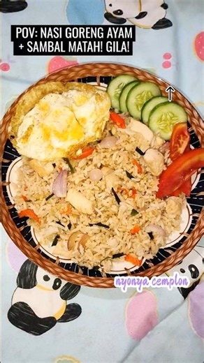 POV: Chicken Fried Rice + Sambal Matah! Incredible!