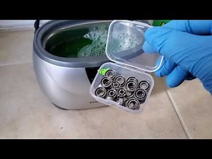 Cleaning RC bearings with Ultrasonic Cleaner.