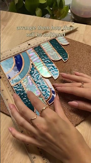 this is how to solder stained glass #stainedglass #soldering