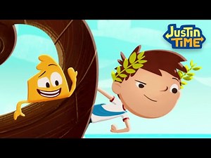 Heroes of Ancient Greece!🌎 | Justin Time | Cartoons for Kids