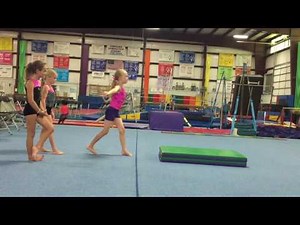 Xcel Bronze Team Learning How to do Switch Leaps