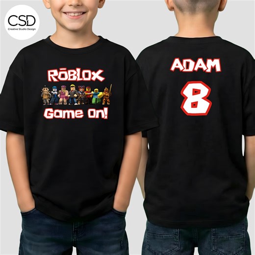Personalized Roblx Gamer Shirt: Custom Name Age Tee for Boys Girls - Etsy