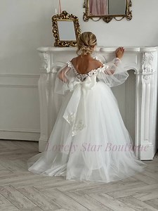 Tutu Flower Girl Dress, Flower Girl Dress Tulle, Lace Flower Girl Dress, Wedding Dress,birthday Dress,ivory Flower Girl Dress,girl Ball Gown - Etsy