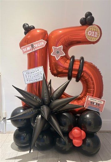 Creative Stranger Things Birthday Number Stack Idea