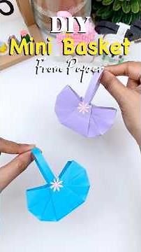 Create Your Own Mini Paper Basket! Fun Diy Origami Craft Ideas | Easy Paper Crafting For Beginners