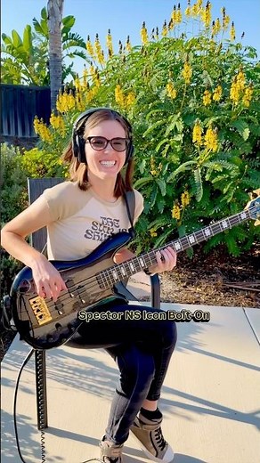 Spector NS Icon Bolt-On in the garden! 🌼💥 #spectorbass #becomeiconic #bassgroove