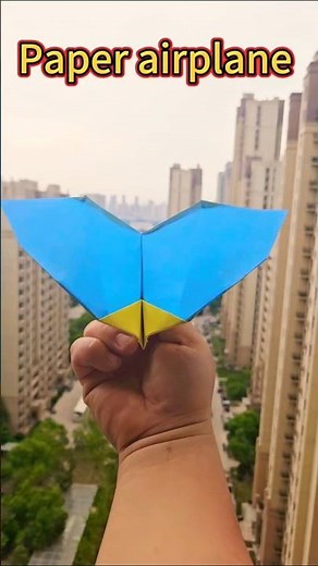 Throw a paper airplane that flies with flapping wings#origamipaperplanes