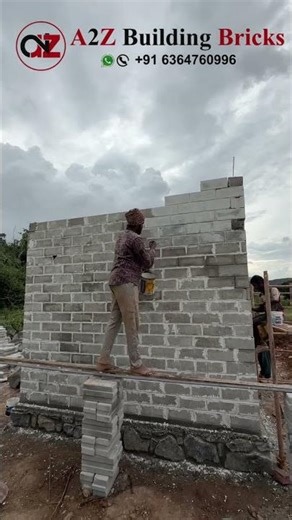 Ash solid interlocking bricks pointing and painting #ash #interlockingbrick #flyashbricks #brick