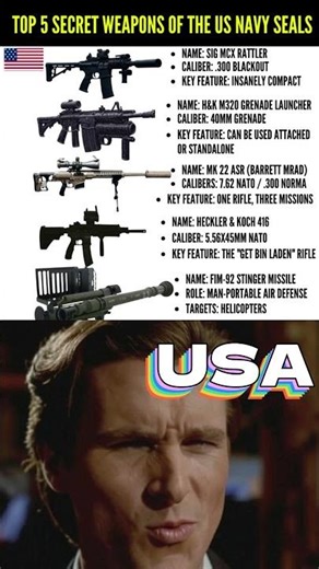 Navy SEALs' Secret Arsenal — Top 5 Weapons That Make Them Lethal #shorts