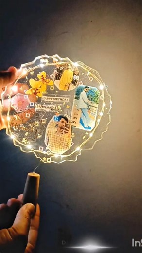 Handmade Resin LED Photo Frame ✨ | Cute Memory Gift Idea 💖 #resin #resinphotoframe #familyphoto #diy