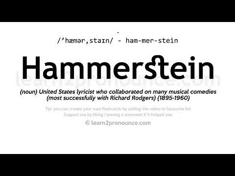 Pronunciation of Hammerstein | Definition of Hammerstein