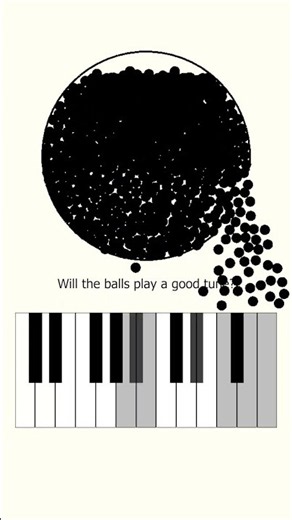 Can the balls play the piano? #satisfying #bouncingball #simulation #creativecoding