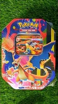 Mega Charizard Y Tin Box! Check out the promo card 😱🔥 #pokemon #pokemoncards #pokemontcg #charizard
