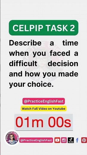 CELPIP Speaking Task 2 | Practice English Fast | CELPIP Preparation #celpip #celpipspeaking #esl