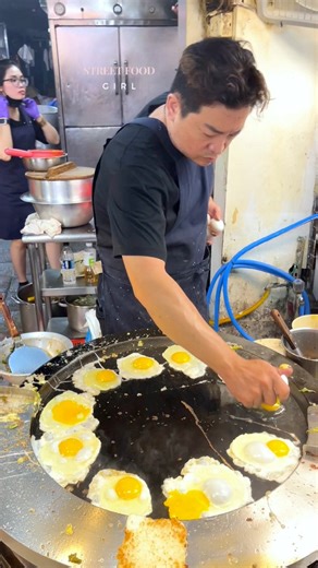 1.6M views · 6.4K reactions | Street Food Fried Eggs Master!!! #reels #taiwanese #short #egg #streetfood | Street food girl | Facebook