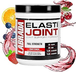 Labrada Nutrition Elastijoint, Fruit Punch, Glucosamine Joint Support Supplement Powder for Men & Women, Health Supplement with MSM, Glucosamine Chondroitin MSM - Gluten-Free
