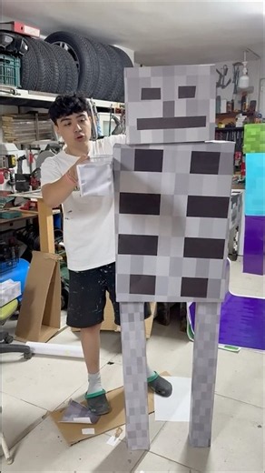 I TRIED MAKING A REAL-LIFE MINECRAFT SKELETON!