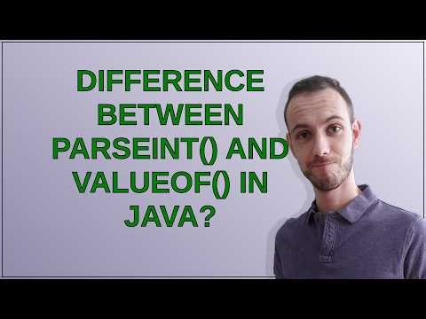 Difference between parseInt() and valueOf() in Java?