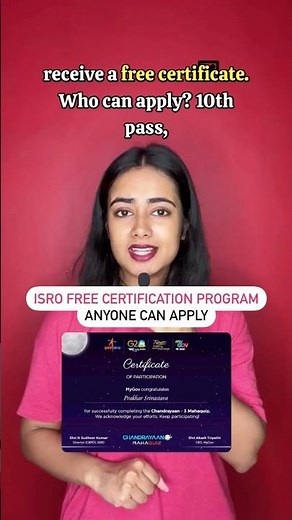 ISRO Free Certification program. Apply Now👈