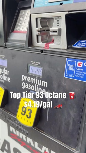 93 Octane Top Tier Fuel for $4.19/gal - NICE! #costco #kirklandsignature #gas