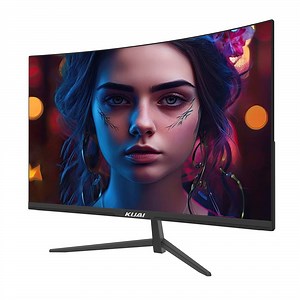 [Hot Item] 24 Inch IPS Full HD 1080P Desktop Computer Monitor with Frameless Design, 75Hz, HDMI and VGA Inputs for Home and Office, Curved Computer Screen