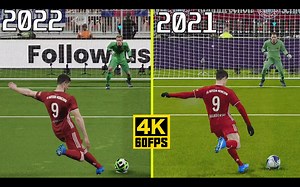 【4K60帧】实况足球2021 vs 实况足球2022测试版 | PS5版早期画质对比