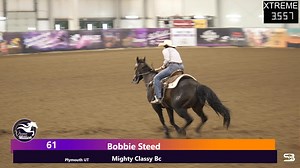 𝐍𝐄𝐖 𝐀𝐑𝐄𝐍𝐀 𝐑𝐄𝐂𝐎𝐑𝐃! Bobbie Steed just took down the arena record on her ABSOLUTE ROCKET HORSE Mighty Classy Bc! The remarkable team laid down a smoking fast time of 16.686! Burnsevents.com | Xtreme Barrel Race