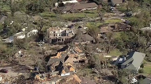 Tornado rips through Dallas, leaving almost 20-mile trail of destruction