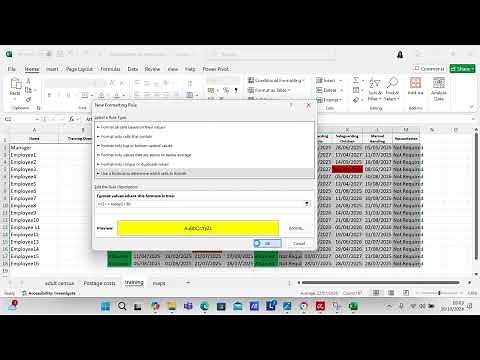 Create a training schedule using Excel