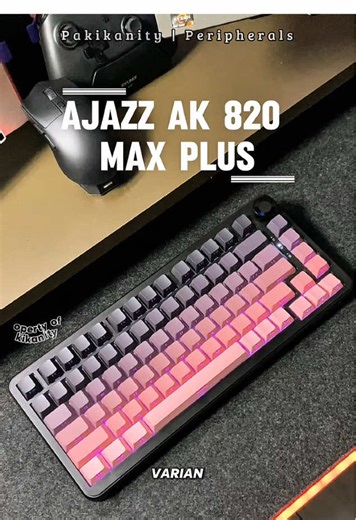 Ajazz AK 820 Max Plus - Hawksbill Switch . Keyboard budget spek okay . #keyboardasmr #ajazz #keyboardmechanical #review #foryou